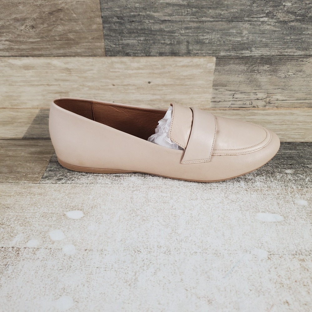 Miz Mooz Ken Womens Flat Loafer Sz 9 - 9.5 Cream Leather Comfort Slip On
